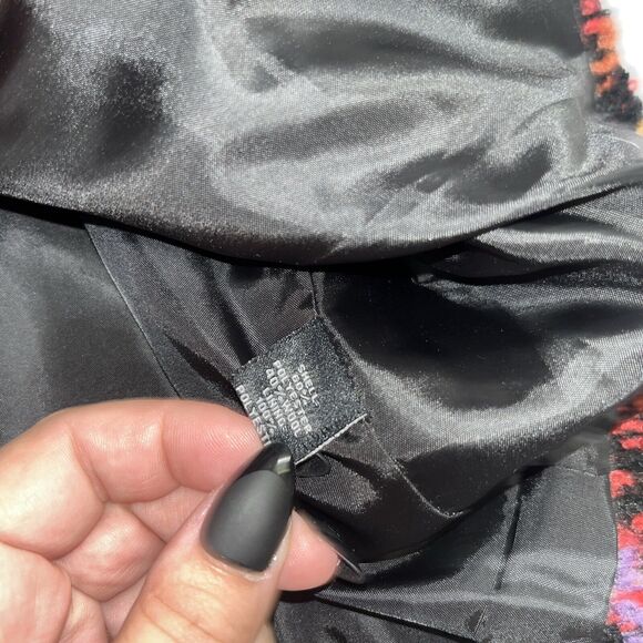 Nicole Miller Wool Blend Large Women’s Tweed Peacoat Fall Autumn - Picture 8 of 10